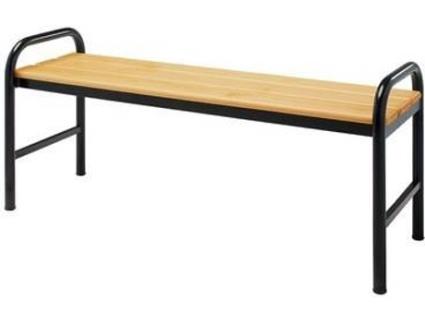 Banco Corrido Balneário  619 Castanho e Preto (100x40x45cm)