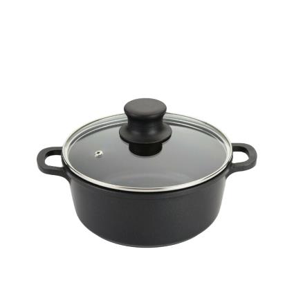 Caçarola Antiaderente Tampa Vidro Troia 24CM