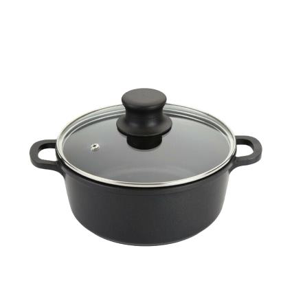 Caçarola Antiaderente Tampa Vidro Troia 28CM