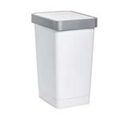 Balde Tampa Basculante Smart Branco 25L