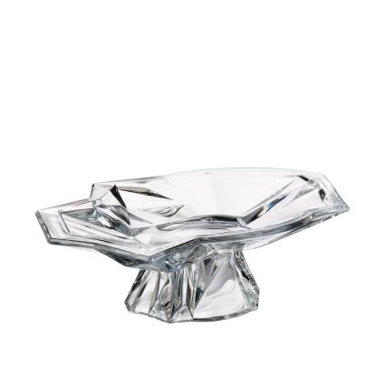 Prato Cristal Bohemia Enigma Com Pé 35.5CM