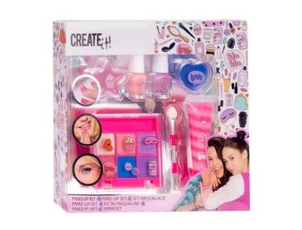 SET MAKE UP COLORS PALETTE ESMALTE DE UÑAS 5 UN + LIMA DE UÑAS + PEGATINAS PARA UÑAS + BRILLO DE LABIOS 4 UN + SOMBRAS DE OJOS 5 UN + SEPARADORES DE DEDOS 2 UN + TIZA PARA EL