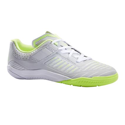 Sapatilhas de Futsal Criança GINKA 500 Cinza/Verde