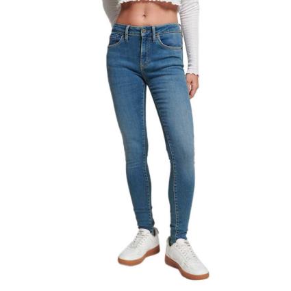 Superdry Vintage Mid Rise Skinny Jeans Azul 25 / 30 Mulher