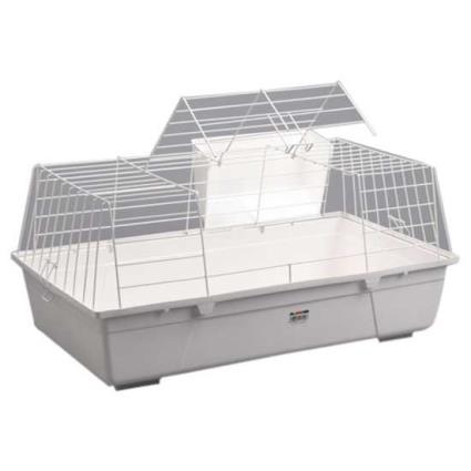 Alamber Rabbit Rabbit Cage 80x49x34 Cm Prateado