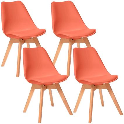 Wellhome 48x55x81 Cm Pk5062 Dining Chair 4 Units Laranja
