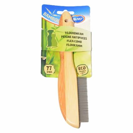 Duvo+ 77 Spikes Bamboo Eco Flea Brush 21 Cm Amarelo