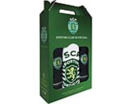 Conjunto Vinho Tinto Tinto Sporting Mais Cachecol 2x0.75l