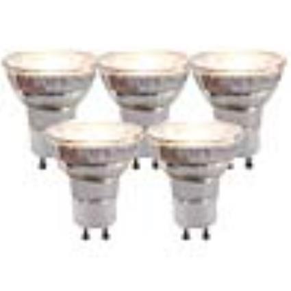 Conjunto de 5 lâmpadas LED reguláveis de 3 etapas GU10 5W 300lm