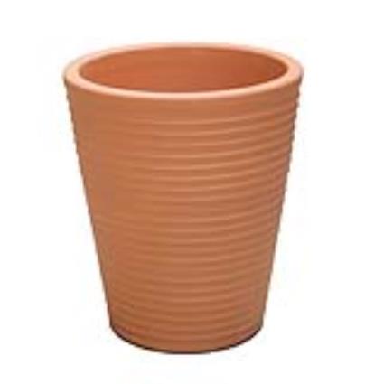 Vaso Terracota Cone Ondulado