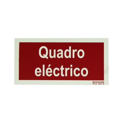 Sinal Quadro Elétrico em PVC Fotoluminescente