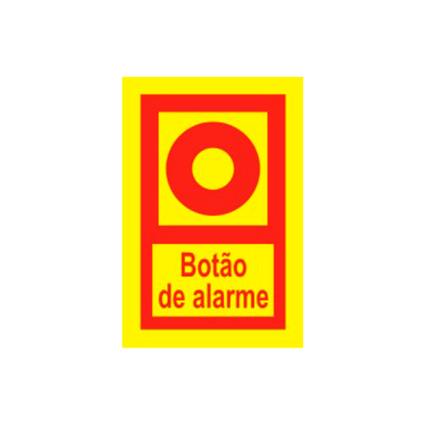 Sinal de Botão de Alarme em PVC Fotoluminescente