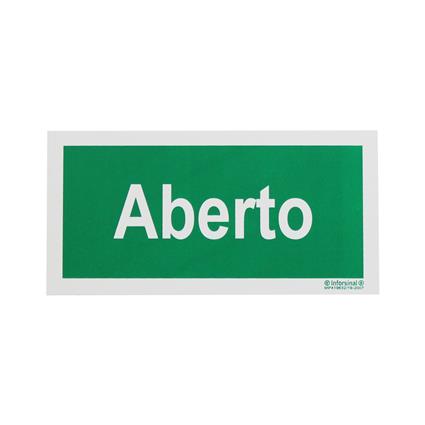 Sinal de Informação Aberto/Fechado PVC Opaco