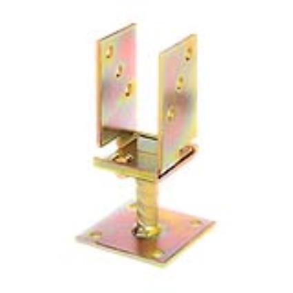 Suporte em Âncora para Poste em U com Largura Regulável 71 a 131mm