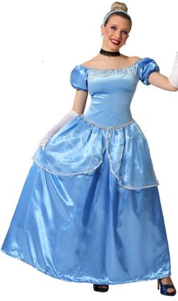 Fato de princesa azul para mulher