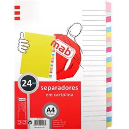 Separador Cartolina MAB 12 Cores