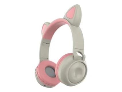 Auscultadores Cat Ear Wireless Headphones Almofadados New Sciense Bt-028 Bt-028 Rosa