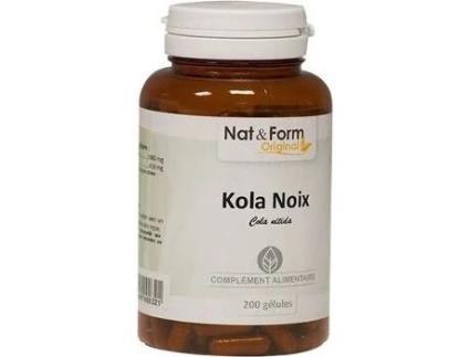 Suplemento Alimentar NAT & FORM Nozes De Cola Originais (200 cápsulas)