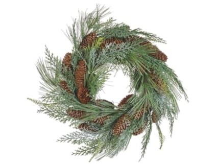 Grinalda Decorativa BELIANI (34 x 34 x 10 - Sintético - Verde)