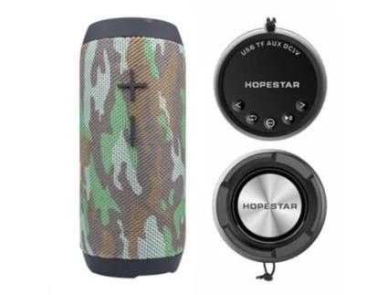 Coluna Wireless Portátil Mini À Prova de Água S/ Fio Negro Y Branco Hopestar7 Verde Camuflado