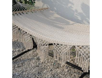 Cadeira de Baloiço RED DECO (200 x 100 cm - Algodão - Bege)