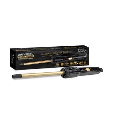 ID Italian Design - Ferro de ondulação de cerâmica profissional Compact Curls 10mm