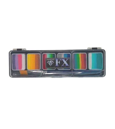 Paleta Diamond FX - Split Cakes 6 Aquacolor - Sparkle
