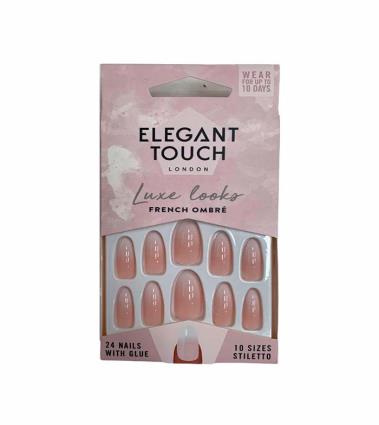 Elegant Touch - Unhas postiças Luxe Looks - French Ombré 109