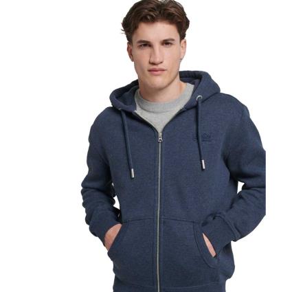 Superdry Vintage Logo Embroidered Full Zip Sweatshirt Cinzento S Homem