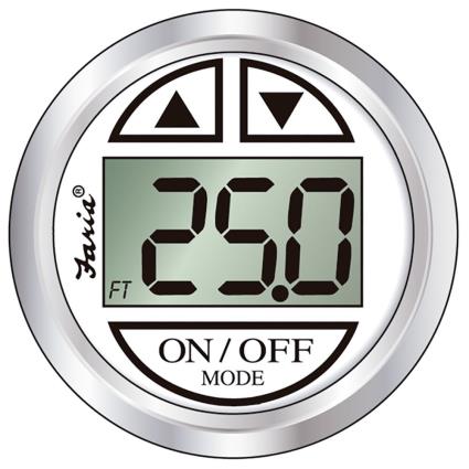 Faria Chesapeake Ss Depth&air Temperature Gauge Trans Prateado