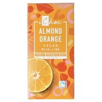 Amêndoa Laranja - Chocolate Vegan com Amêndoa e Laranja 80 g (Laranja - Amêndoa) - ichoc