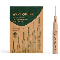 Escovas interdentais de madeira de faia - 2 6 unidades - Georganics