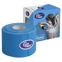 Fita de cura bandagem neuromuscular azul clássica (5cm x 5m) 1 unidade (Azul) - Cure tape