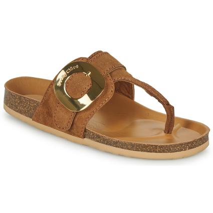 See by Chloé  Chinelos CHANY FUSSBETT  Castanho Disponível em tamanho para senhora. 37,38,39,40.Mulher > Calçasdos > Chinelos