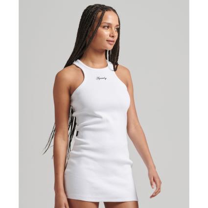 Superdry Code Sl Essential Tank Dress Branco XS Mulher