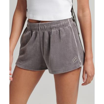 Superdry Code Sl Velour Shorts Cinzento L Mulher