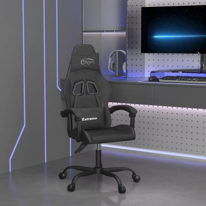 vidaXL Cadeira de gaming couro artificial preto