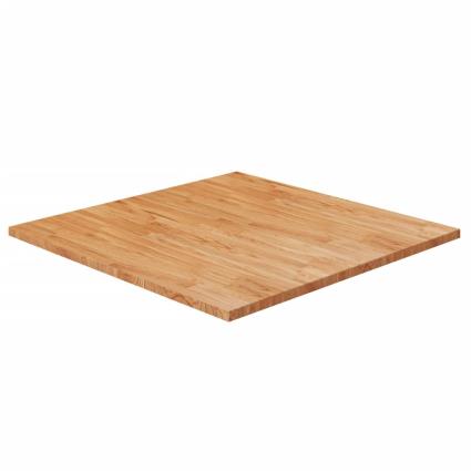 vidaXL Tampo mesa quadrado 80x80x2,5cm carvalho tratado castanho-claro