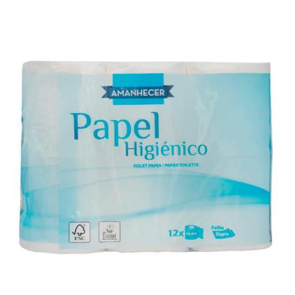 Papel Higiénico Folha Dupla 12Rolos Amanhecer