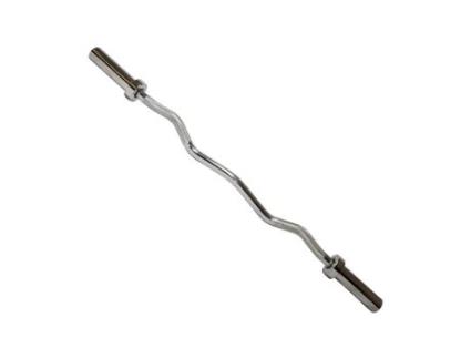 Barra para Halteres FITNESS TECH em Z (120 cm x 50 mm - A?o - Cinzento)
