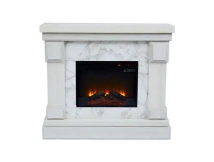 Lareiras Elétricas TEAMSON HOME (Madeira - Branco - 108,2 cm)