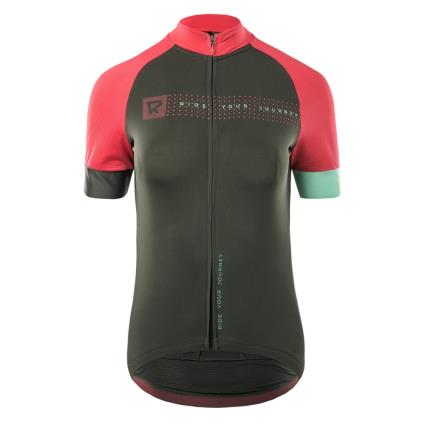 Radvik Foxtrot Lds Short Sleeve Jersey Verde,Vermelho XS Mulher