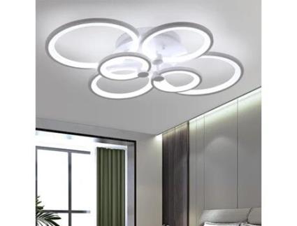 Candeeiro GOECO de Teto Led Moderno Iluminação Branca Redonda 60W