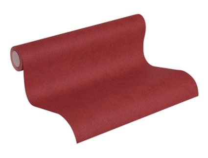 Papel de Parede A.S. CRÉATION (53 cm x 10,05 m - Tecido - Vermelho)