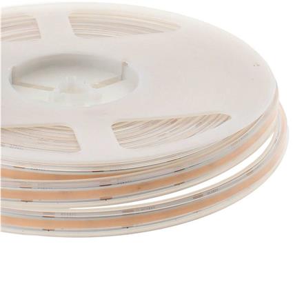 Fita led monocolor new cob dc24v 5m (2560led/m) 60w ip66 cri>90 branco quente