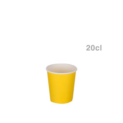 Copo Papel Amarelo 200ML Pack 24