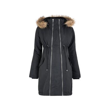 JoJo Maman Bébé Parka meia-estação  bege / preto