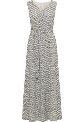 usha WHITE LABEL Vestido  preto / branco lã