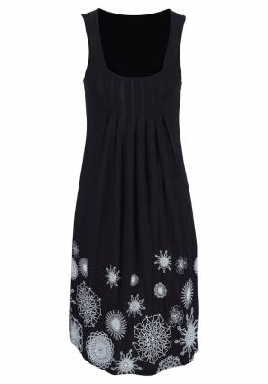 BEACH TIME Vestido de praia  preto / branco