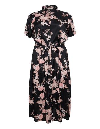 KAFFE CURVE Vestidos camiseiros 'Yasmin'  mistura de cores / preto